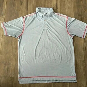 [XL]Foot Joy Blue Spaghetti  Stripes Blue S/S Polo Shirt